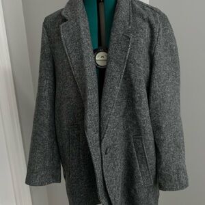 Gray Wool Blend Coat